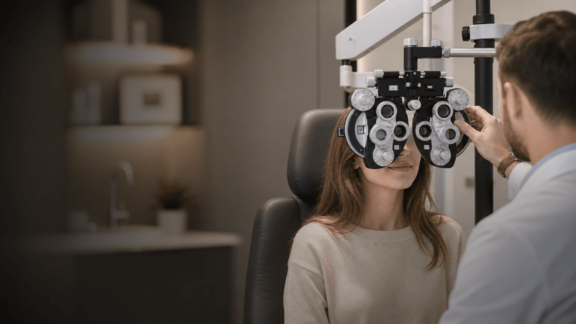 Modern Vide-Optyk eye examination room