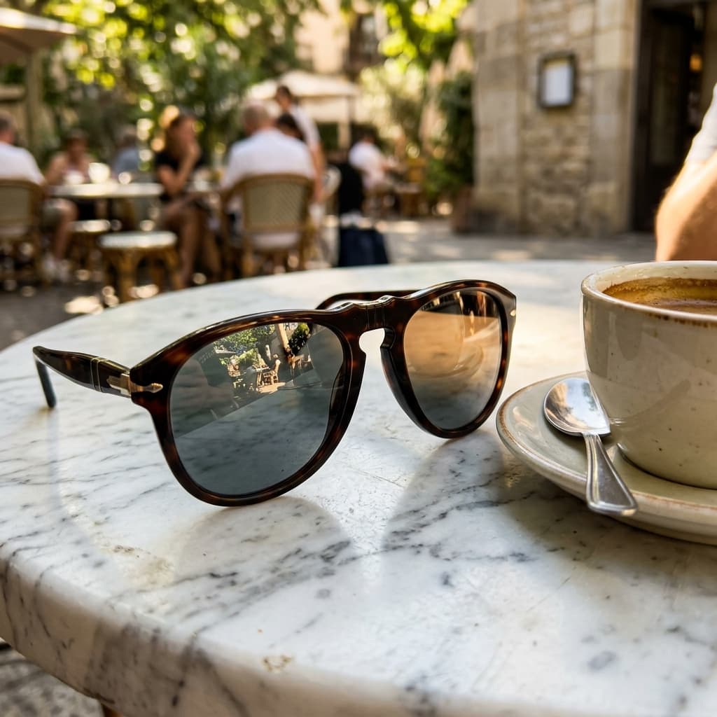 Mirror coating and polarisation in sunglasses